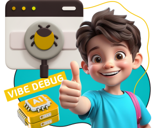 Тестирование & Vibe Debug. Охотники за багами - КИБЕРшкола программирования для детей, компьютерные курсы для школьников, начинающих и подростков - KIBERone г. Таганрог