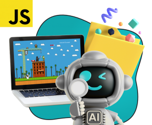 Язык программирования JavaScript + AI. Проектное обучение + геймификация + AI-помощники - КИБЕРшкола программирования для детей, компьютерные курсы для школьников, начинающих и подростков - KIBERone г. Таганрог